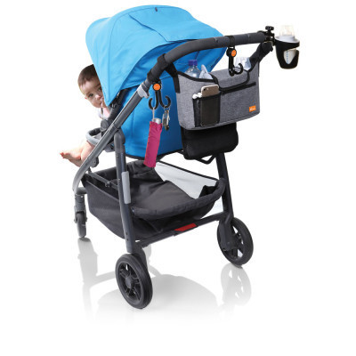 Сумка для мами DreamBaby GREY DENIM Органайзер, підстаканник, гачки (G2285)