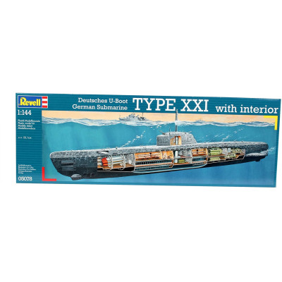 Збірна модель Revell Підводний човен Type XXI з інтер&#039;єром, рівень 4, 1:72 (RVL-05078)