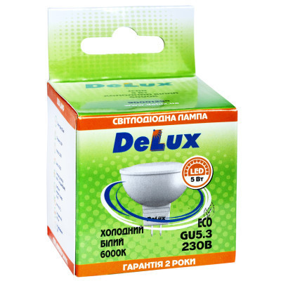 Лампочка Delux JCDR 5Вт 6000K 220В GU5.3 (90001294)