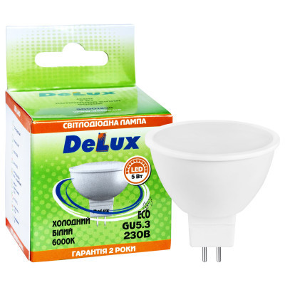 Лампочка Delux JCDR 5Вт 6000K 220В GU5.3 (90001294)