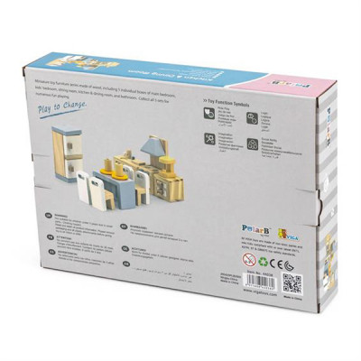 Ігровий набір Viga Toys Дерев&#039;яні меблі для ляльок PolarB Кухня і їдальня (44038)