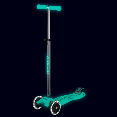 Самокат Micro Maxi Deluxe Glow LED Желейний зелений (MMD365)