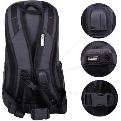 Рюкзак для ноутбука Bagland 15.6&quot; Granite 23L black/gray 0012069 (7072175)