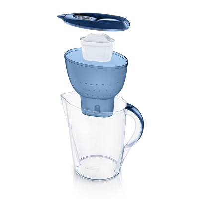 Фільтр-глечик Brita Marella Memo MXPro 2.4л (1.4л очищеної води) з фільтр-картриджем, синій (1052799)
