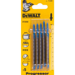 Полотно DeWALT пиляльне для металу, L=100, WL=74, 1.2-2.6 мм, глибина різу - 10 мм, 5 шт (DT2058)