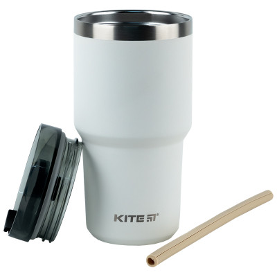 Термокружка Kite 600 мл біла (K24-1206-1)