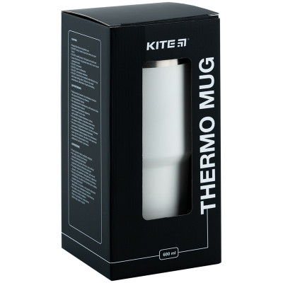 Термокружка Kite 600 мл біла (K24-1206-1)