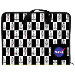 Папка - портфель Kite A4 на блискавці NASA, 1 відділення (NS21-202)