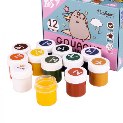 Гуашеві фарби Yes Pusheen 12 кольорів по 20 мл (230402)