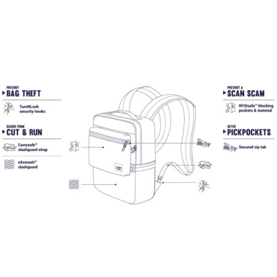 Рюкзак туристичний Pacsafe Slingsafe LX350 backpack сірий (45331112)