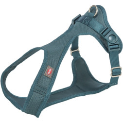 Шлея для собак Trixie Comfort М'яка XS-S 30-45 см 15 мм Синьо-зелена (4053032679153)