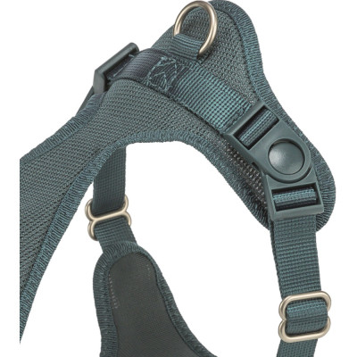 Шлея для собак Trixie Comfort М&#039;яка XS-S 30-45 см 15 мм Синьо-зелена (4053032679153)