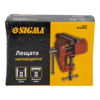 Лещата Sigma неповоротні 25мм для дрібних робіт (4210251)