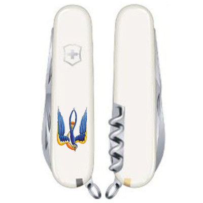 Ніж Victorinox Spartan Ukraine 91 мм Тризуб Ластівка (1.3603.7_T1230u)