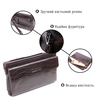 Сумка Canpellini З натуральної шкіри Коричнева (21552)