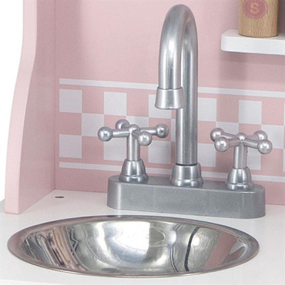 Ігровий набір Viga Toys кухня з дерева з аксесуарами PolarB рожева (44046)