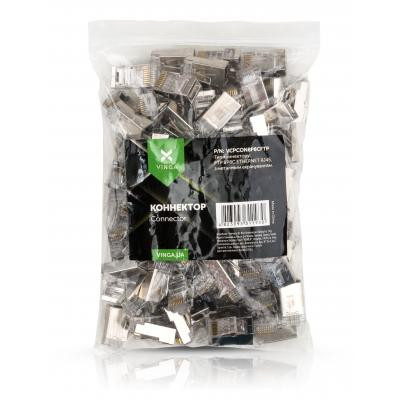 Конектор Vinga RJ-45 FTP 100 шт. (VCPCON8P8CFTP)