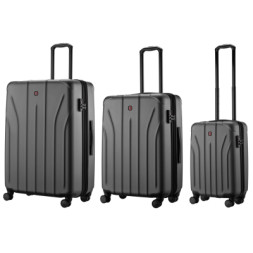 Набір валіз Wenger Oryson 3 в 1 (S,M,L) пластик, 4 колеса, сірий (653212)
