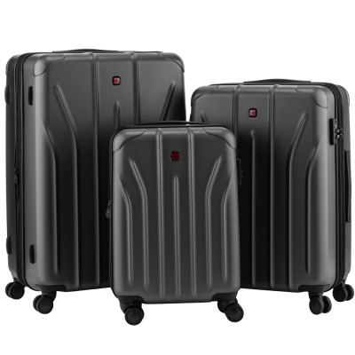 Набір валіз Wenger Oryson 3 в 1 (S,M,L) пластик, 4 колеса, сірий (653212)