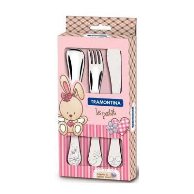 Набір столових приборів Tramontina Baby Le Petit Рожевий 3 предмети (66973/005)