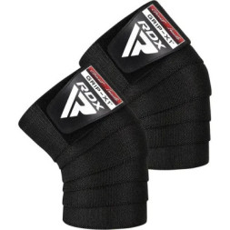 Бинт для спорту RDX на коліна K1 GYM Knee Wraps Full Black (WAH-K1FB)
