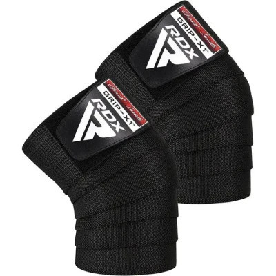 Бинт для спорту RDX на коліна K1 GYM Knee Wraps Full Black (WAH-K1FB)