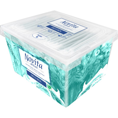Ватні палички Novita Delicate Deco-box у квадратній коробці 300 шт. (4823071643909)