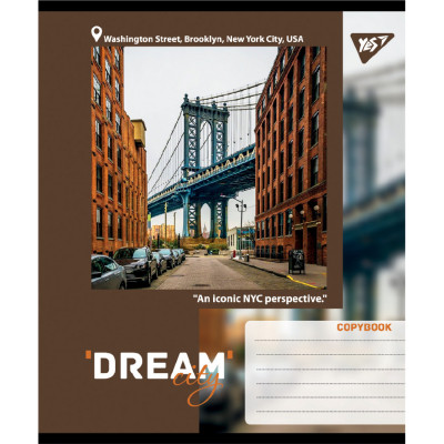 Зошит Yes Dream City А5 24 аркушів клітинка (767699)