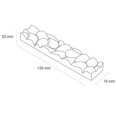 Форма для шоколаду Silikomart Goccia B 120x25 h16 мм 8 шт (CH009)