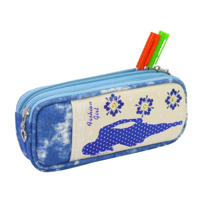 Пенал Cool For School 1 відділення Блакитний (J-2392-blue)