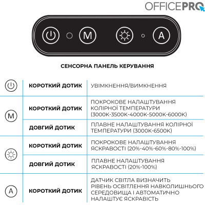 Світильник OfficePro LED лампа на монітор SL300B (SL300B)