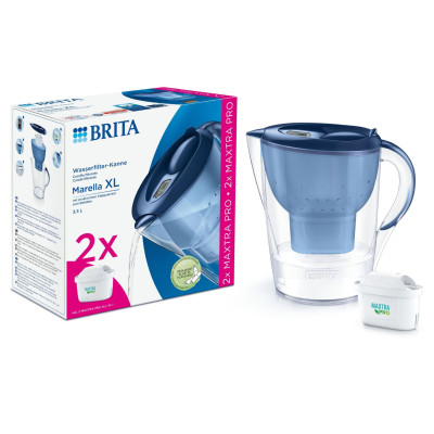 Фільтр-глечик Brita Marella XL Memo MXPro 3.5л (2л очищеної води) з фільтр-картриджем 2шт, синій (1052786)