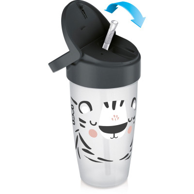 Поїльник-непроливайка Lovi Salt &amp; Pepper із силіконовою трубочкою 350 мл (35/357)