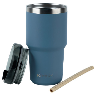 Термокружка Kite 600 мл сіра (K24-1206-3)