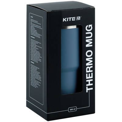 Термокружка Kite 600 мл сіра (K24-1206-3)