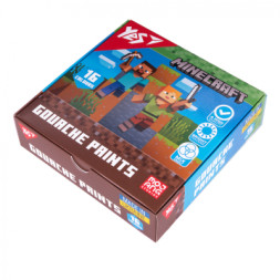 Гуашеві фарби Yes Minecraft 16 кольорів по 20 мл (230408)