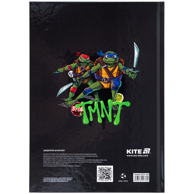 Щоденник шкільний Kite Ninja Turtles, тверда обкладинка (NT25-262)