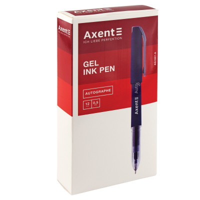 Ручка гелева Axent Autographe 0.5 мм Синя (AG1007-02-A)