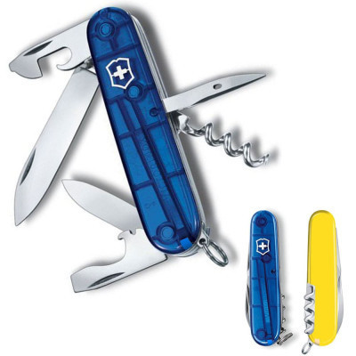 Ніж Victorinox Spartan Ukraine 91 мм Синьо-прозорий/Жовтий (1.3603.T2.8)