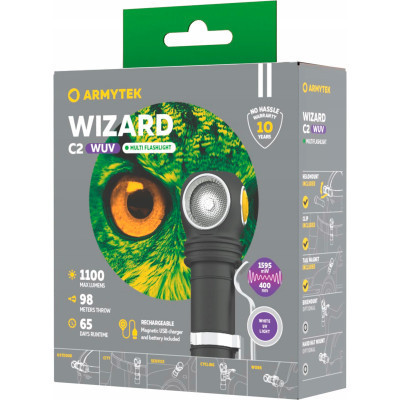 Ліхтар Armytek Wizard C2 WUV White &amp; Ultraviolet (F08901UF)