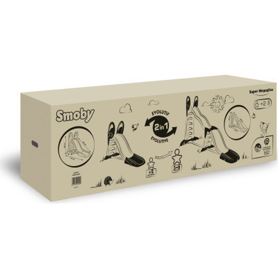 Гірка Smoby Мега 2в1, довжина 360 см або 170 см, 352х112х186 см (820200)