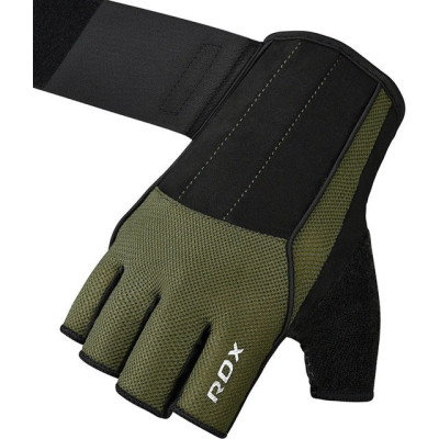 Рукавички для фітнесу RDX W3 with EVA Padding Army Green S (WGS-W3AG-S+)