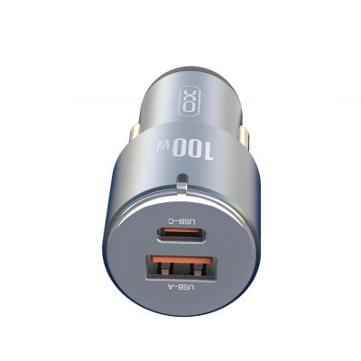 Зарядний пристрій XO CC47 1 USB 65W + 1 Type-C PD 35W (100W) Black (XO-CC47-BK)