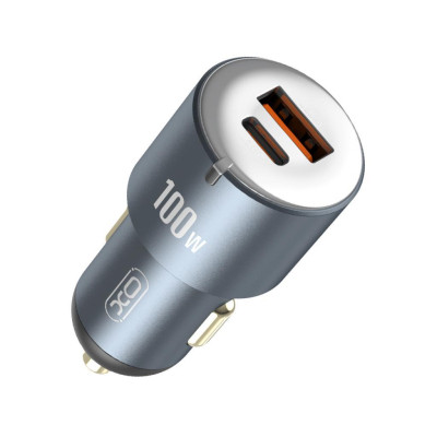Зарядний пристрій XO CC47 1 USB 65W + 1 Type-C PD 35W (100W) Black (XO-CC47-BK)