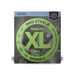 Струни для гітари D'Addario XL ProSteels Bass Custom Light Top/Medium Bottom (43-127) (EPS300-5)