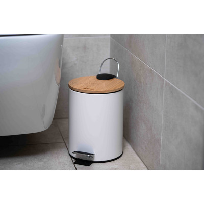 Контейнер для сміття Ardesto Minimalism З педаллю Білий 3 л (ARHB3601WB)