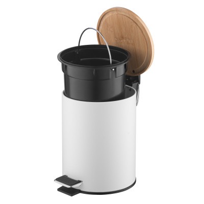 Контейнер для сміття Ardesto Minimalism З педаллю Білий 3 л (ARHB3601WB)