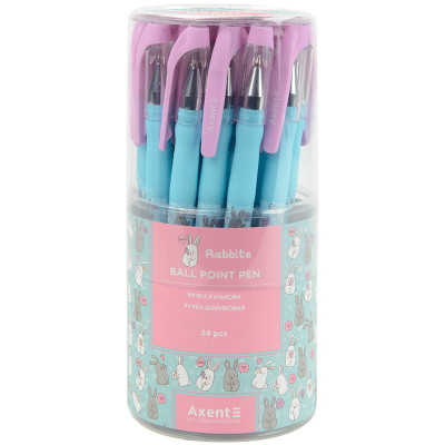 Ручка кулькова Axent Rabbits, синя (AB1049-30-A)