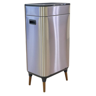 Контейнер для сміття JAH Сенсорний на ніжках Срібний металік 40 л (20255)