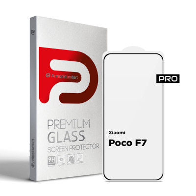 Скло захисне Armorstandart Pro Xiaomi Poco F7 Black (ARM86943)